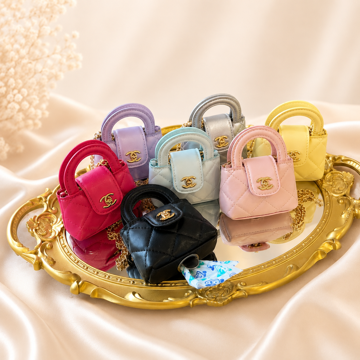 Quilted Mini Purse Dog Waste Bag Holder