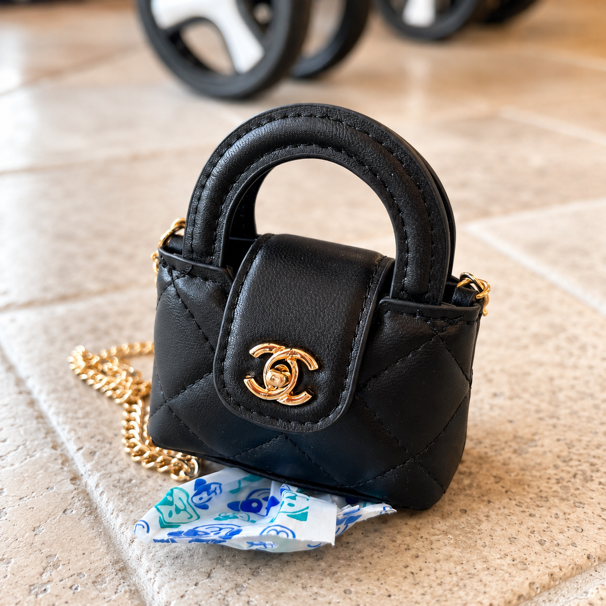 Quilted Mini Purse Dog Waste Bag Holder