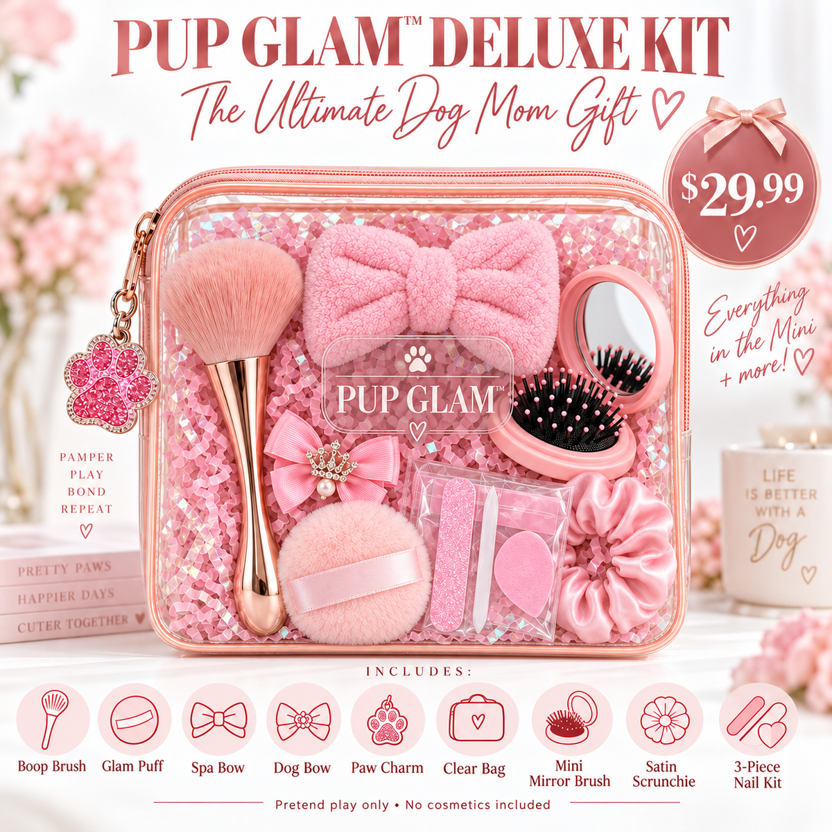 Pup Glam™ Deluxe Personalized Dog Mom Glam Kit