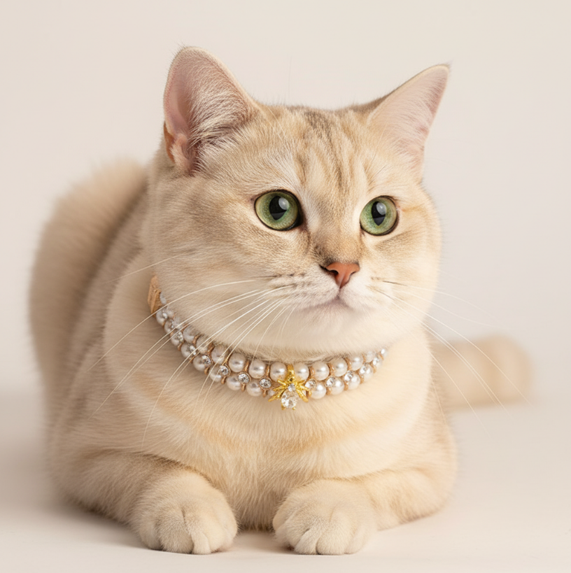 Pearl & Crystal Pet Collar for Small Dogs & Cats