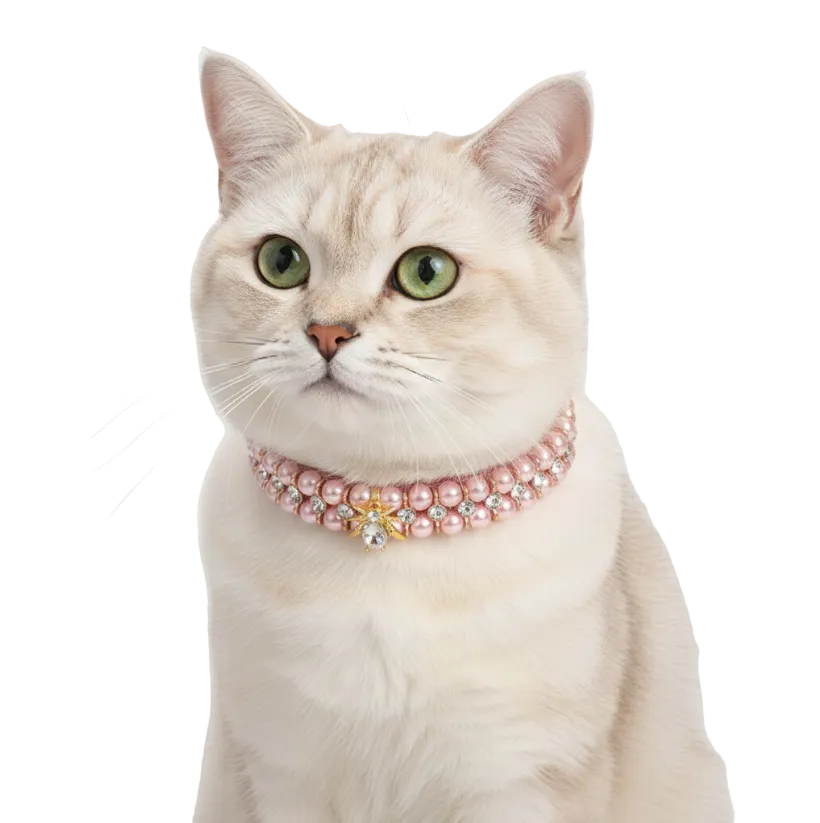Pearl & Crystal Pet Collar for Small Dogs & Cats
