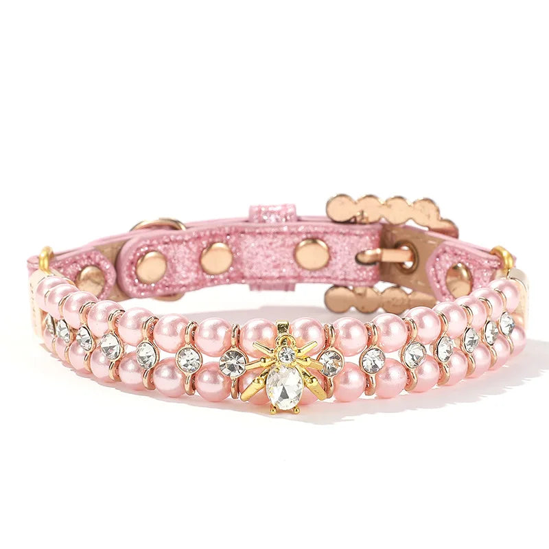 Pearl & Crystal Pet Collar for Small Dogs & Cats