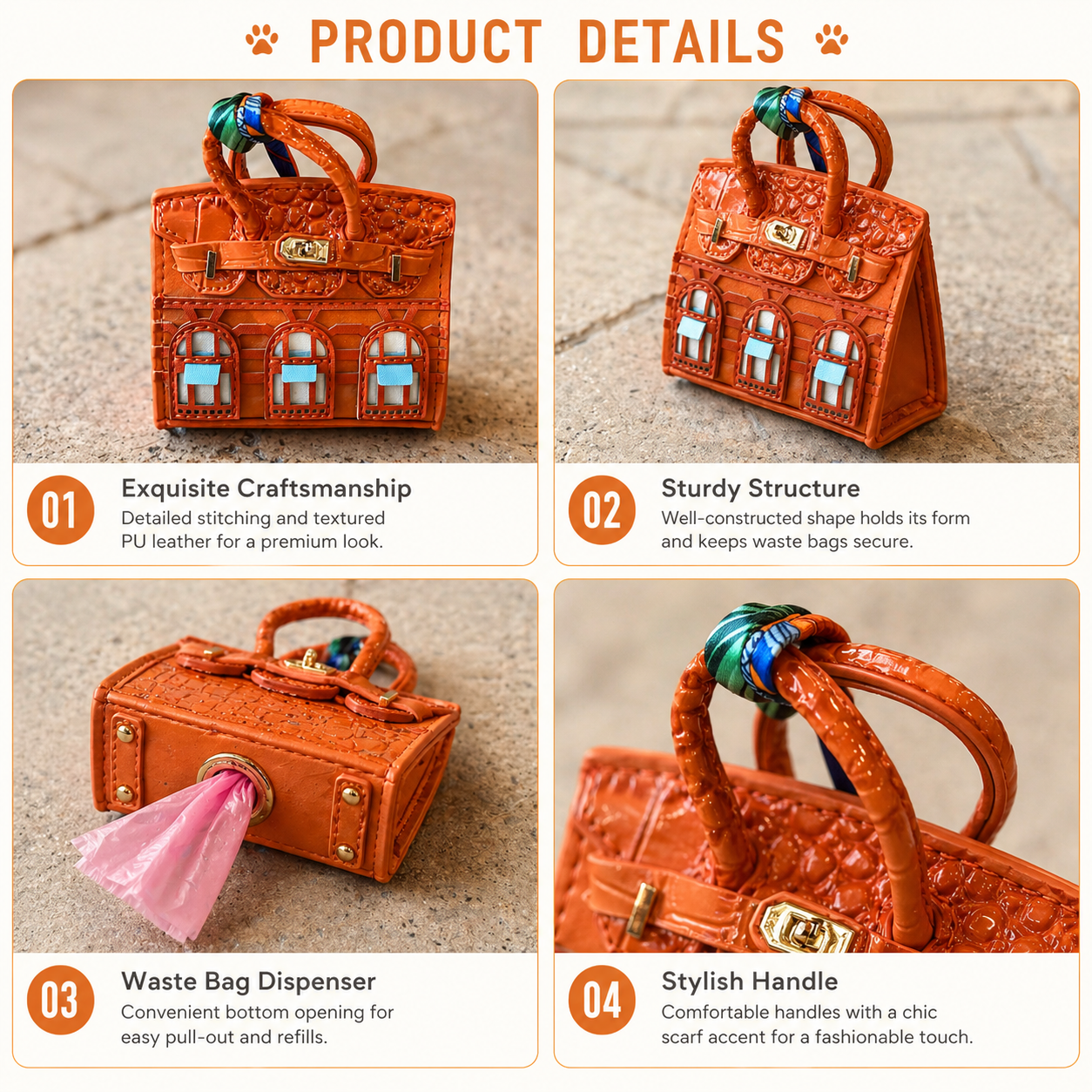 Boutique Handbag Dog Waste Bag Holder