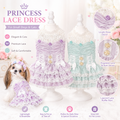 Luxury Lace Princess Dog Dress with Corset Bow | Boutique Small Dog Dress